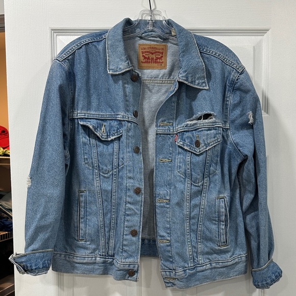 Levi's Jackets & Blazers - Levi's Distressed Light Blue Denim Jacket
